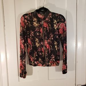 Rino & Pelle floral lace bomber jacket size 4